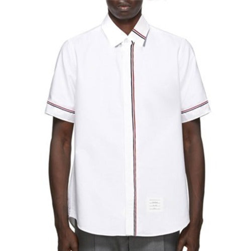 [국내배송] 톰브라운 깃삼선 반팔 셔츠 화이트