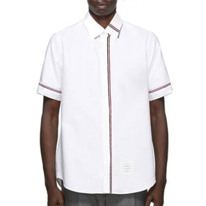 [국내배송] 톰브라운 깃삼선 반팔 셔츠 화이트