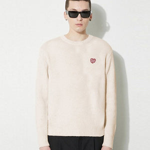 [국내배송] 휴먼 메이드 하트 뱃지 스웨터 3color