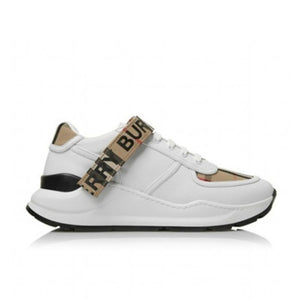 버버리 로고 디테일 레더 빈티지 체크 스니커즈