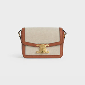 셀린느 트라이엄프 텍스타일 트리오페백 S 탠/화이트