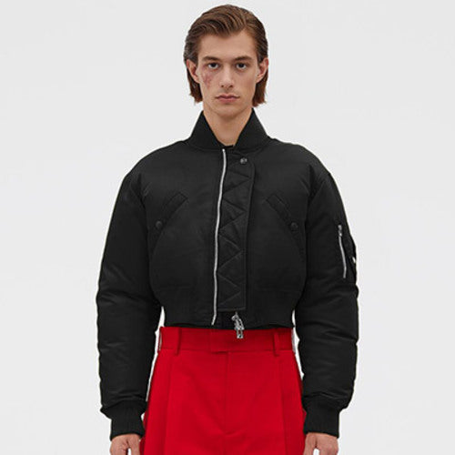 보테가베네타 크롭 패딩 자켓 블랙