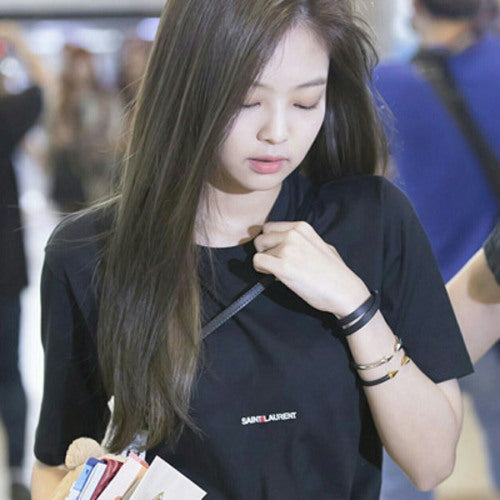 [국내배송] 세인트로랑 쇼트 슬리브 반팔티 3color (제니,로제,세훈,박민영 등 착용)