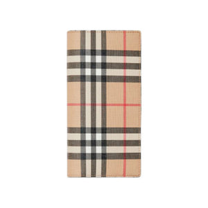 버버리 빈티지 체크 E 캔버스 장지갑