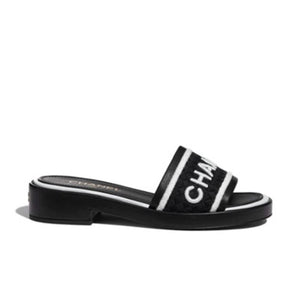 샤넬 자수 로고 램스킨 뮬 G36557 2color