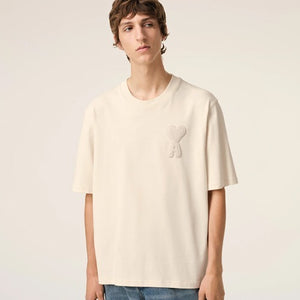 [국내배송] 아미 드 꾀흐 우븐 로고 반팔티 2color