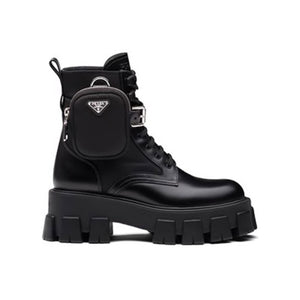 프라다 브러시드 로이스 레더 부츠