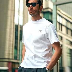 [국내배송/당일출고] 프라다 사피아노 삼각 로고 반팔티 2color