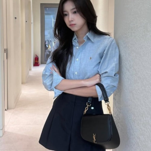 세인트로랑 볼테르 탑 핸들 미니백 블랙 (한지혜,김나영,슬기,강혜원 착용)