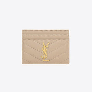 세인트로랑 모노그램 마틀라세 카드지갑 베이지
