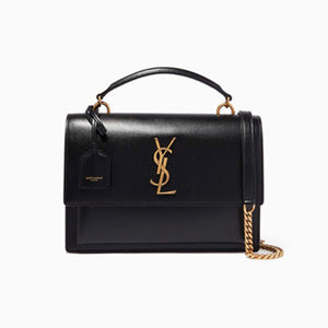 세인트로랑 뉴 미디엄 선셋 사첼백 블랙/금장