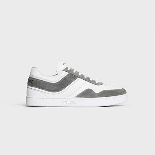 셀린느 스웨이드 트레이너 로우 스니커즈 화이트/그레이