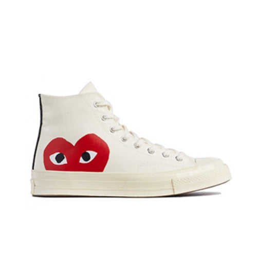 꼼데가르송 X 컨버스 척테일러 1970 하이 화이트