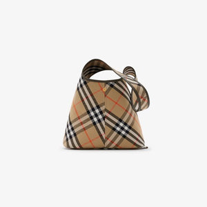 버버리 스몰 체크 숄더백 베이지