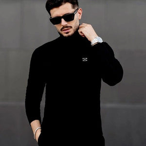 [국내배송/당일출고] 셀린느 트리오페 스몰 로고 터틀넥 블랙 (유나,박보검 착용)