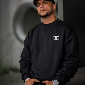 [국내배송/당일출고] 셀린느 트리오페 패치 로고 맨투맨 블랙