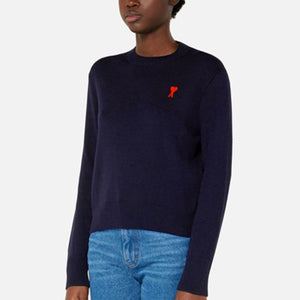 [국내배송] 아미 드 꾀흐 엠브로이더리 라운드 니트 여성용 5color - 컬러 추가 입고 -