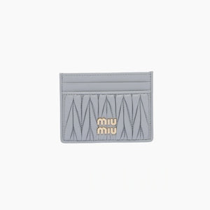 미우미우 나파 레더 카드지갑 블루 5MC076
