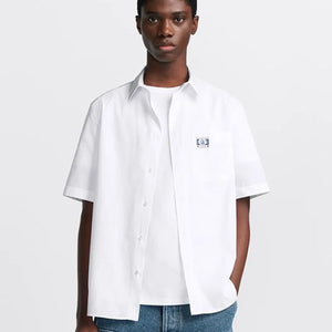 [국내배송] 디올 참 라벨 반소매 셔츠 화이트