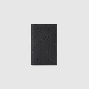 구찌 GG 로고 GG 러버 효과 롱 카드지갑 블랙 771317