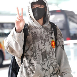 [국내배송] 발렌시아가 스케이터 프린트 집업 후드 집업 3color (정국 착용)