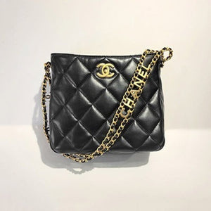 샤넬 CC 로고 스몰 호보백 블랙/금장 AS3223