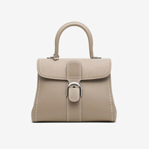 델보 브리앙 스티치 MM 토트백 베이지