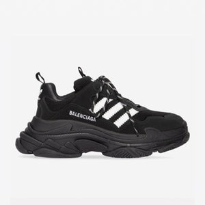 발렌시아가 X 아디다스 트리플S 스니커즈 블랙