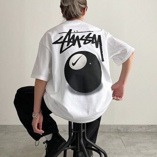 [국내배송/당일출고] 나이키 X 스투시 NPG FL 8볼 반팔티 화이트 (박서준, RM 착용)