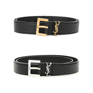 세인트로랑 스퀘어버클 모노그램 벨트 2color
