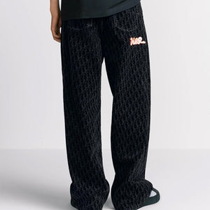 디올 X 카우스 오블리크 데님 진 팬츠