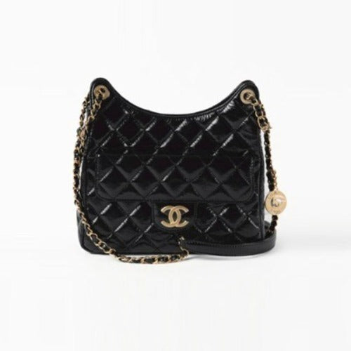 샤넬 CC 포켓 체인 호보백 미듐 블랙 AS3690