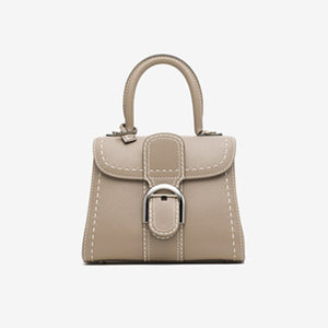 델보 브리앙 스티치 미니 토트백 베이지