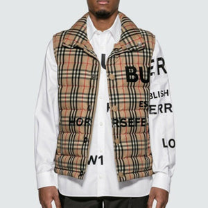 버버리 호스페리 빈티지 체크 패딩 조끼