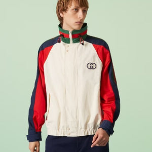 구찌 패치 코튼 나일론 재킷 747369