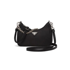 프라다 리에디션 테수토 체인 미니 숄더백 블랙