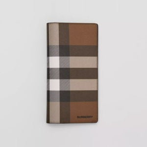 버버리 이그재저레이트 체크 레더 장지갑