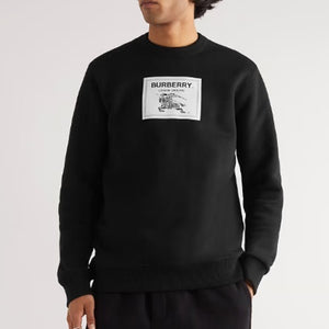 [국내배송] 버버리 프로섬 라벨 로고 맨투맨 블랙