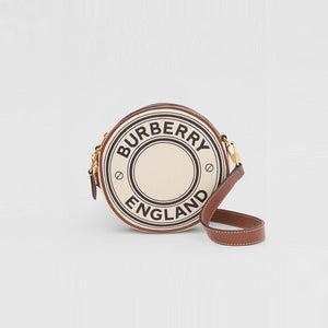 버버리 로고 그래픽 캔버스 레더 미니 루이스백