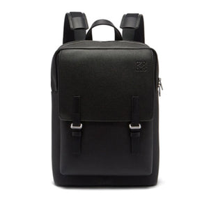 로에베 밀리터리 그레인 가죽 백팩 블랙