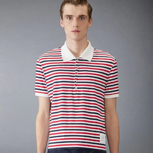 [국내배송] 톰브라운 린넨 저지 반팔 폴로 반팔 셔츠 멀티