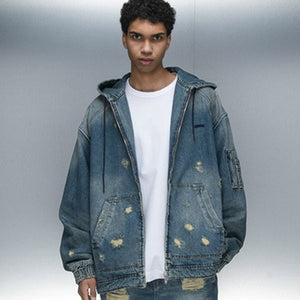 [국내배송] 준지 디스트레스드 데님 후드 자켓