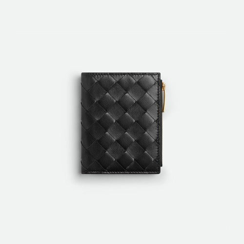 보테가베네타 인트레치아토 스몰 지퍼 지갑 블랙 740309
