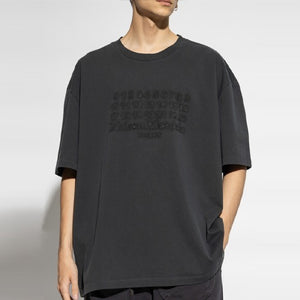 [국내배송] 메종마르지엘라 넘버링 자수 반팔티 블랙