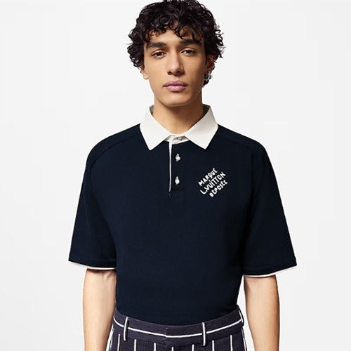 루이비통 엠브로이더드 쇼트 슬리브드 폴로 셔츠 1AFQQH