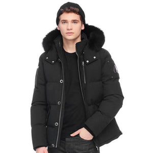 무스너클 쓰리쿼터 패딩 자켓 블랙