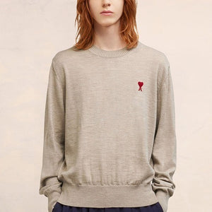 [국내배송] 아미 드 꾀흐 엠브로이더리 라운드 니트 남성용 5color - 컬러 추가 입고 -