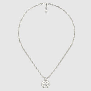 구찌 인터로킹 G 실버 목걸이 479219