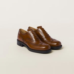 미우미우 X 처치스 옥스포드 브로그 슈즈 브라운