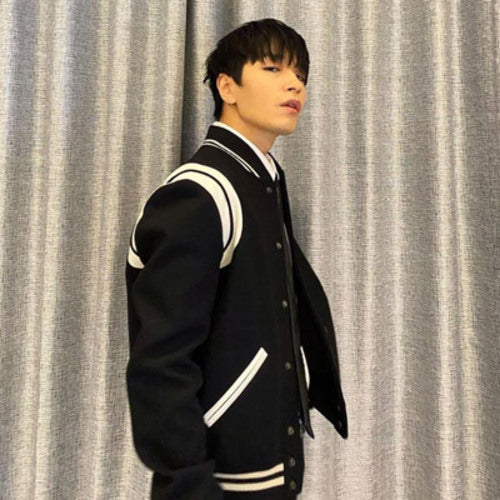 [국내배송/당일출고] 세인트로랑 스타디움 울 블루종 (쌈디,로제,GD,박형식,산다라박 착용)